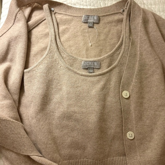 J. Crew Tan Cardigan Sweater Set - Picture 3 of 4